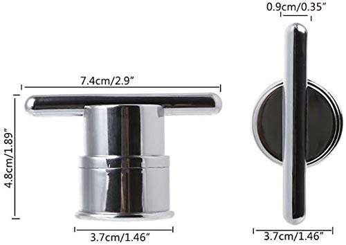 Dpprdl Door Handles Electroplated Plastic Single Hole Shower Door Knob Handles for Interior Furniture Shower， 2 Pieces (Color : S (Color : Silver) 2