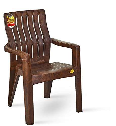 Bharat Sales Plastic Ergo Chair - Unbreakable, Set of 2, Brown 1