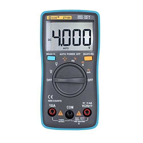 KOVOSCJ Handheld Tester Portable LCD Screen Digital Multimeter 4000 Counts Current Voltage Ohm Tester Auto Range Ammeter ZT100 Multifunctional Digital Tester 1