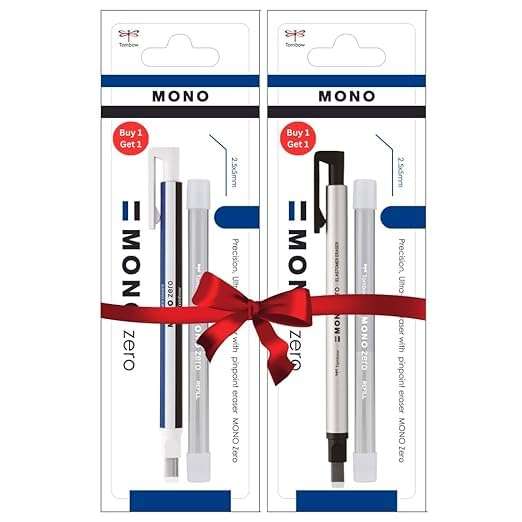 Limited Edition Pack Buy 1 and Get 1 Free| Tombow Mono Zero Eraser Value Pack| Rectangle 2.5 mm 1