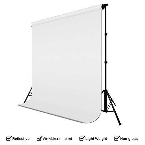 LimoStudio 10' x 8.5' Background Stand Backdrop Support System Kit + 10' x 10' 100% Cotton White Muslin Backdrop Background + 10' x 10' White Muslin Protector Photo Portrait Studio, AGG283 5