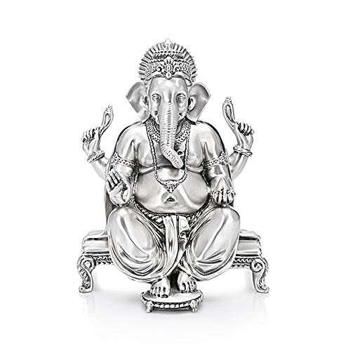 Shaze Ganesha On Aasan ST Resin Idol- silver 1