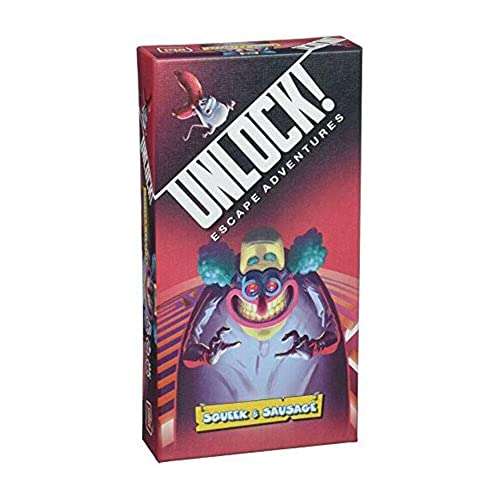 UNLOCK! Escape Adventures - Squeek & Sausage Card Game - Escape Room-Inspired Cooperative Adventure, Fun Family Game for Kids and Adults, Ages 10+, 1-6 Players, 1 Hour Playtime, Made by Space Cowboys 1