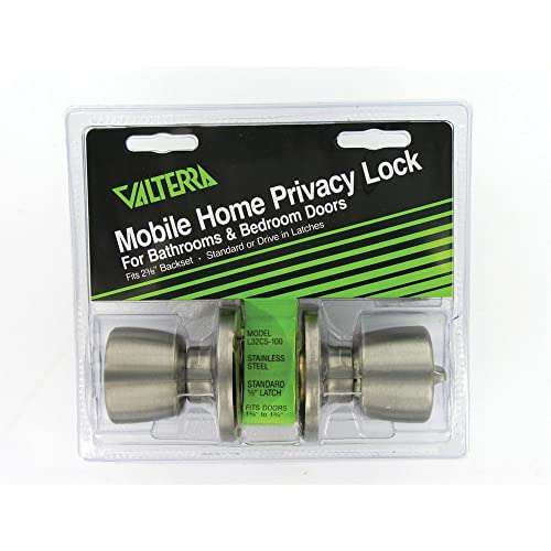 Valterra L32CS100 Stainless Steel Bathroom/Bedroom Privacy Lock - Knob x Knob 1