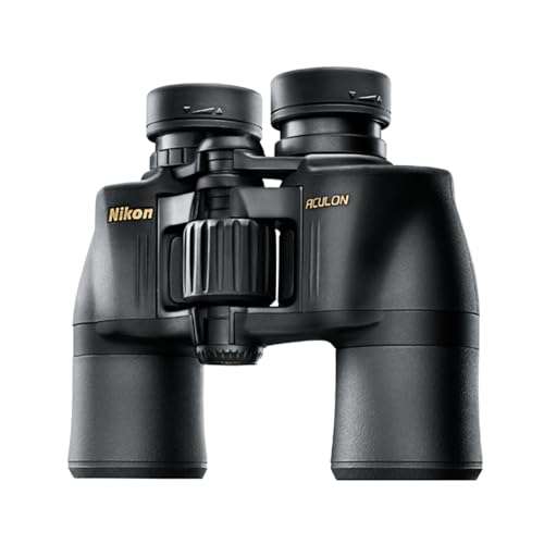Nikon Aculon A211 10x42 Binoculars (8246) Black Bundle with Nikon Lens Pen, Carry Case, Neck Strap, and Lens Cloth - High Powered Binoculars for Adults - Bird Watching, Hunting and Travel Zoom 6