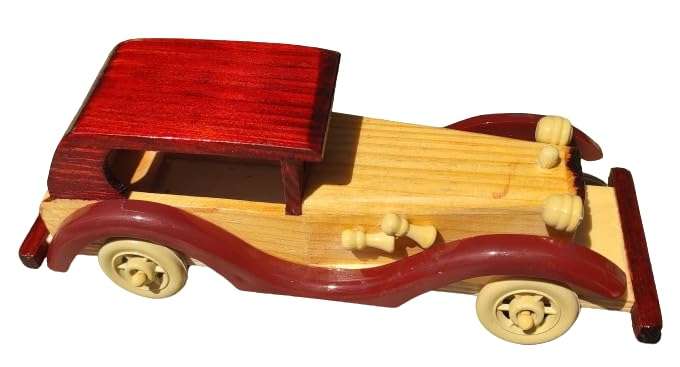 Wooden Toy Car 10 Inch Classic Vintage