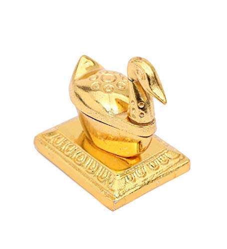 Vyomika Decor Golden Metal Duck with Chandan Roli Chopda for Pooja Purpose and Gift 1