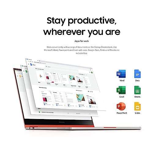 SAMSUNG Galaxy Chromebook Google Laptop Touchscreen Flip - 13.3 4K AMOLED Display - i5-10210U - Stylus Pen - Backlit Keyboard - Wi-Fi 6 - USB C - Fingerprint (8GB RAM| 256GB SSD+128G SD Card) 6