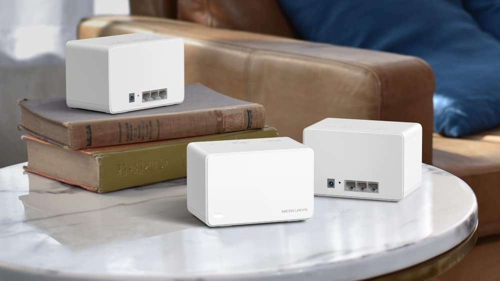 MERCUSYS Halo H80X Ax3000 Whole Home Mesh Wi-Fi 6 System|3000 Mbps Dual Band Wireless Gigabit Router|Seamless Roaming|Coverage Upto 7,000 Ft² (650 M²)|Pack of 3,White 3