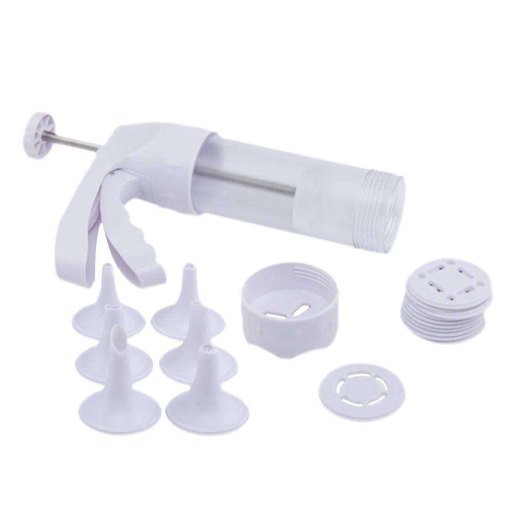 ON SHOPPY (LABEL) Cookie Press, Manual Cookie Maker Machine DIY Household Cookie Maker Press Includes 12 Cookie Disc Shapes + 6 Cream Flower Mouth Baking Tool Cookie Cutter 1