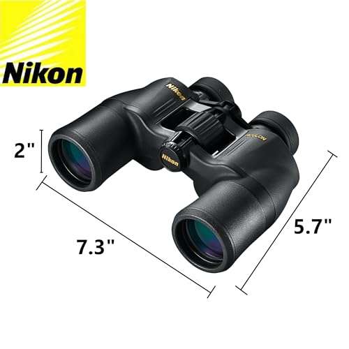 Nikon Aculon A211 10x42 Binoculars (8246) Black Bundle with Nikon Lens Pen, Carry Case, Neck Strap, and Lens Cloth - High Powered Binoculars for Adults - Bird Watching, Hunting and Travel Zoom 2