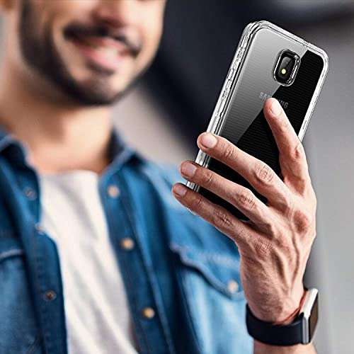 YINLAI Clear Case for Galaxy J7 2018/j7 Crown/J7 Aero/J7 Refine/J7 Star/J7V/J7V 2nd Gen,3 in 1 Heavy Duty Shockproof Protective Hybrid PC TPU Bumper Transparent Phone Cover for Samsung J72018,Crystal 6