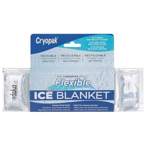 Cryopak Flexible Reusable Ice Packs for Cooler, Cold Therapy or Lunch Boxes, Alternative to Ice Cube Trays and Cut to Size First Aid Packs for Injuries, (9.00 × 16.50 in)