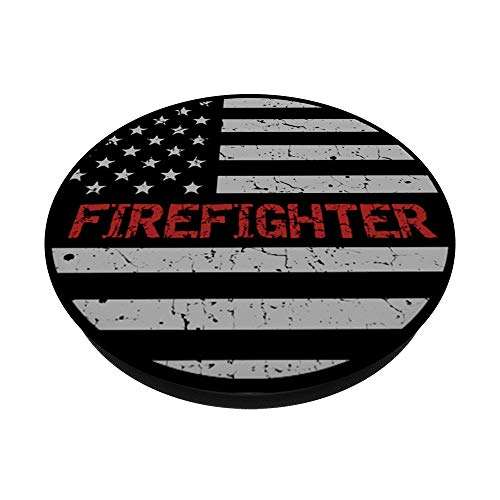 American Firefighter USA Flag Pop Socket PopSockets PopGrip: Swappable Grip for Phones & Tablets 2