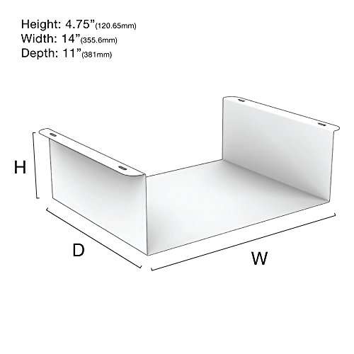 Oeveo Under Mount 445-14W x 4.75H x 11D | Under Desk Computer Mount for SFF Computers | UCM-445 | Made in America 2