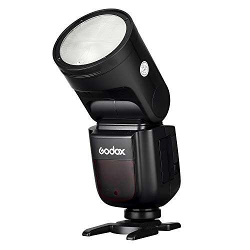 Godox V1-C Flash Speedlite for Canon DSLR Cameras, 2600mAh Lithimu Battery, 76Ws 2.4G TTL Round Head Flash Speedlight, 1/8000 HSS, 480 Full Power Shots, 10 Level LED Modeling Lamp 1