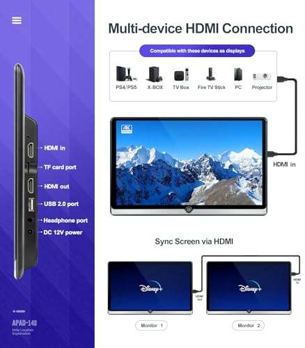 14 inch 4K Android 10.0 Portable Car TV Headrest Monitor Tablet for Back seat, Support Phone Wireless mirroring Touch Screen,with WiFi/Bluetooth/HDMI/USB/AV in/FM/Video Player 4G + 64G (2*PCs) 4