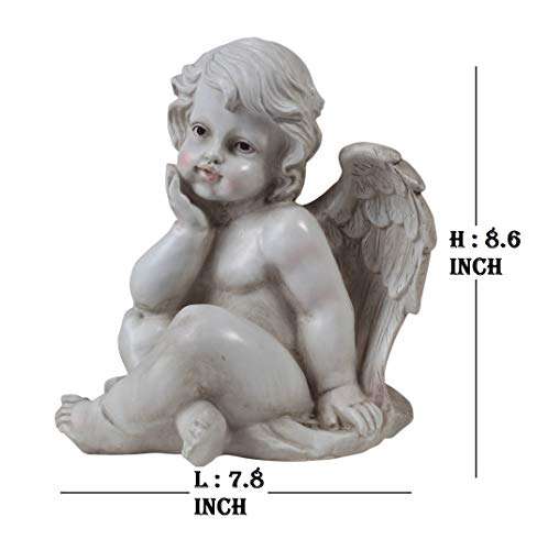 Wonderland 9 inch Height Angel/Cherub Statue (Home & Garden use Decor Table Garden Gift Gifting) 5