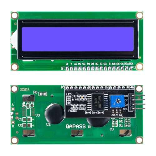 ROBODUINO LCD Display Module with I2C Module (Soldered), Blue Backlight, 16x2 Character 1