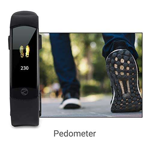 ZEB-FIT550CH, Zebronics Smart Fitness Band with Color Display, Heart Rate Monitor, Pedometer,Sleep Monitoring, Caller ID,Incoming Call Rejection & Music Control. (Blue) 3