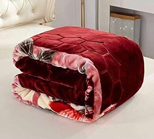ELSTONE HOME Mink Fabric Printed Double Blanket for Heavy Winters (Multicolor, Double Bed, 220 cm x 240 cm) - Pack of 1 3