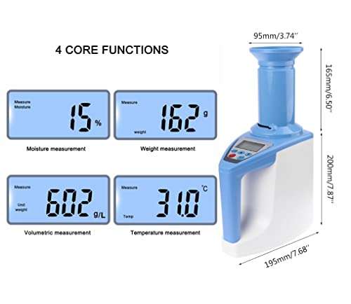 HFBTE LDS-1G Computer Grain Moisture Meter for Rice Wheat Maize Moisture Tester Detector Analyzer 3
