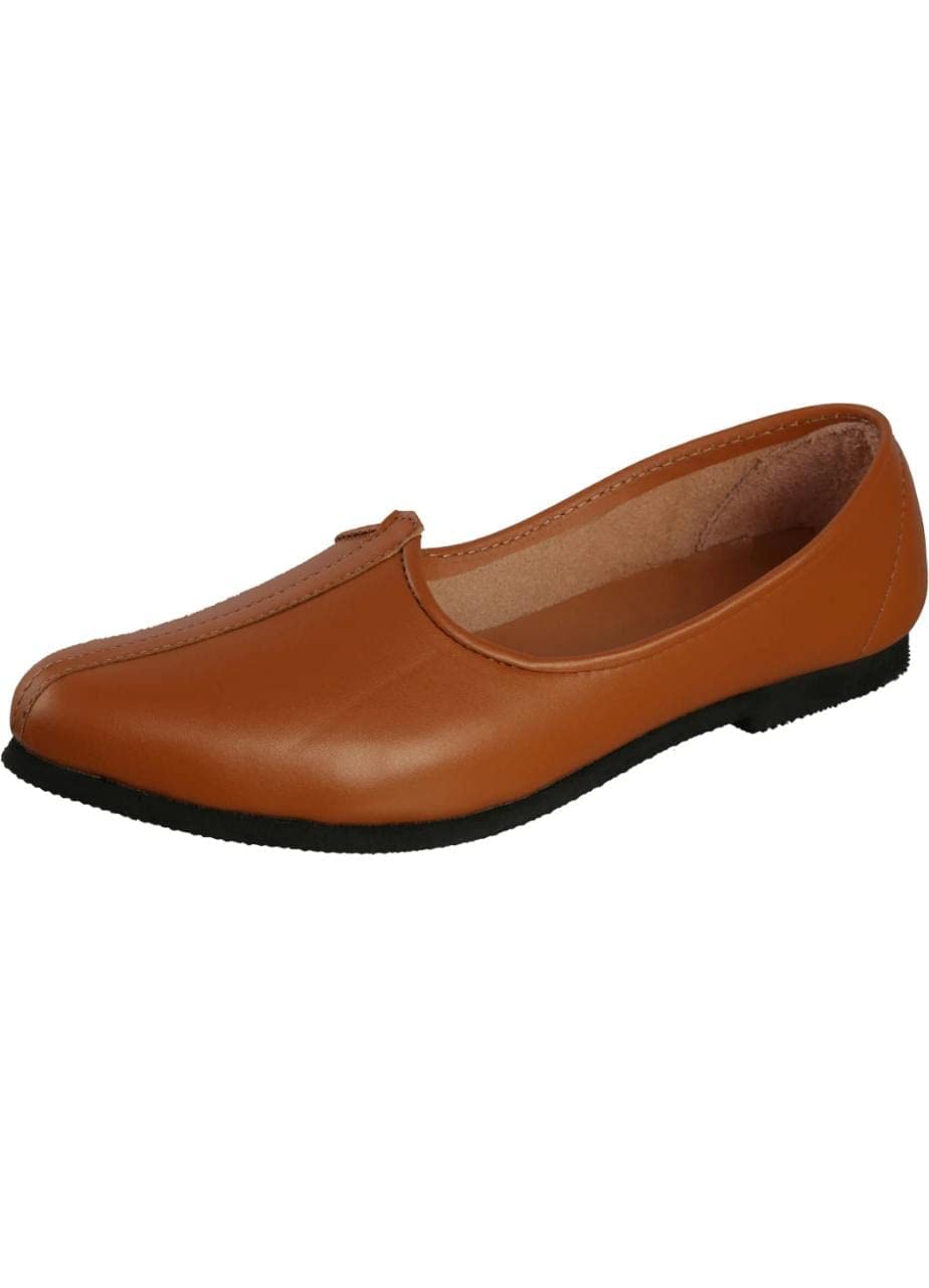 Texsen Collection Men's Traditional Jutti I Ethnic Jalsa-Mojaris I Faux Leather Nagra Jutis for Men Size -8 (Color-Brown) 4