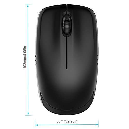 Trands TR-MU337 Wireless Optical Mouse 2.4GHz with Nano Receiver, 800-1600 DPI Adjustable, Photoelectric Sensor, 10m Range, AA Battery Powered for PC Laptop, Ergonomic Ultra-Thin Compact Design 5