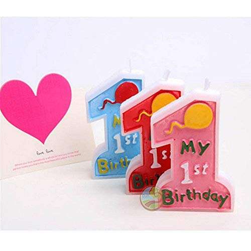 Jindal Party Products Wax My 1st Birthday Candles for Boys (1 Candle) 3