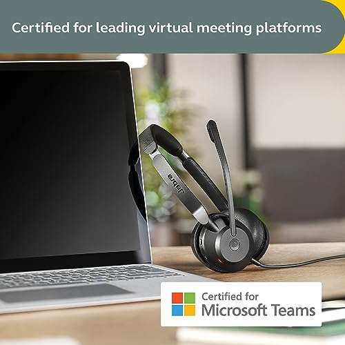 Jabra Evolve2 30 SE Wired Stereo Noise-Cancelling Headset - Features 2-Microphone Call Technology and USB-C Cable - MS Teams Certified, Works with All Other Platforms - Black 4