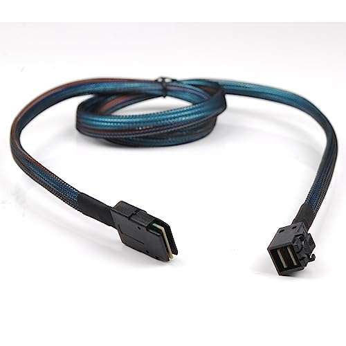 Heretom Internal Mini SAS HD Cable - SFF-8643 to SFF-8087, 3.3ft (1M), Compatible with RAID or PCI Express Controller 5