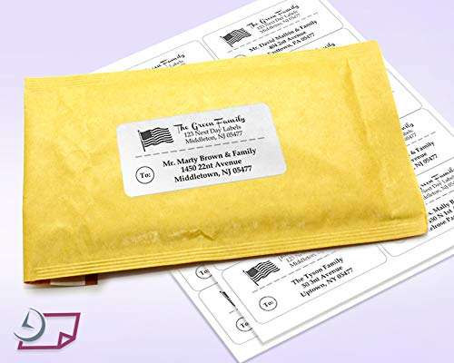 NextDayLabels – 4” x 2” Rectangular Sticker Labels for Printer - White Laser/Inkjet Printer Labels Return Address Labels Shipping Label Stickers (50 Sheets, 10 Per Sheet, 500 Labels) 5