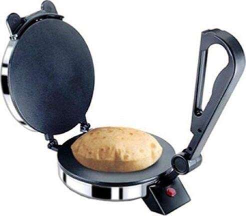 BAJAJ VACCO® Electric Go-Ezzee Chapati/Roti/Khakhra Maker C-02 Wattage 900, Stainless Steel, Black 1