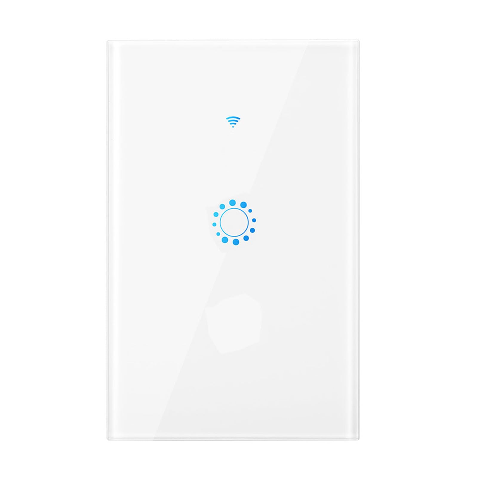 XJRJ WiFi Smart Light Wall Switch Tuya/Ewelink Interruptor Rectangle Touch Glass Panel Remote Control by Voice 1 Gang White Tuya 1