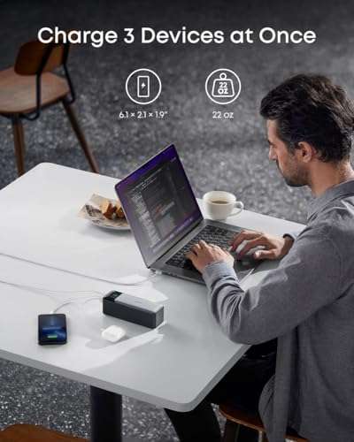 Anker 737 Power Bank, 24,000mAh 3-Port Laptop Portable Charger with 140W Fast Charging, Smart Display, for Outdoor Work, Compatible with iPhone 16/15/14 Series, Vision Pro, Samsung, MacBook, and More 6