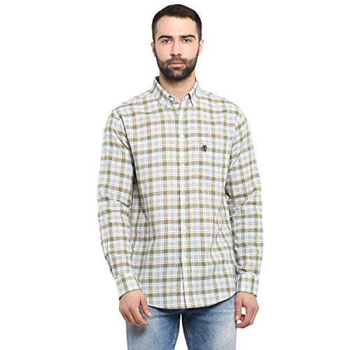 Red Tape Men's Checkered Regular fit Casual Shirt (RSF8716_Green XL) 1