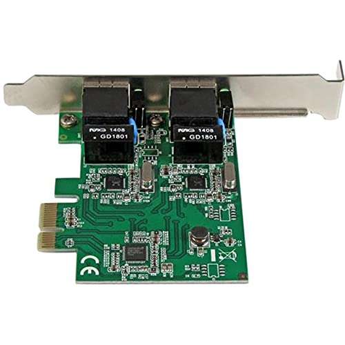 StarTech.com Dual Port PCIe Network Card - Low Profile - RJ45 Port - Realtek RTL8111H Chipset - Ethernet Network Card - Dual Port Gigabit NIC (ST1000SPEXD4) 3