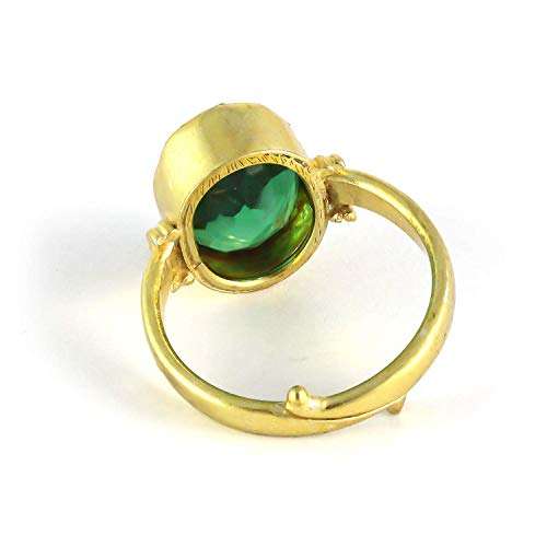 mayank Gems 11.25 carat Full Transparent Green Beryl Panna Panchdhatu Ring/Anguthi For Mens Womens 3