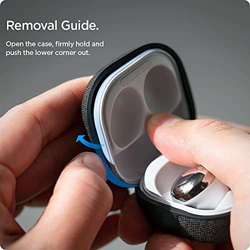 Spigen Urban Fit Designed for Galaxy Buds Core (2025) / FE (2023) / Buds2 Pro (2022) / Buds 2 (2021) / Buds Pro (2021) / Buds Live (2020) Shockproof Protective Cover - Black 2