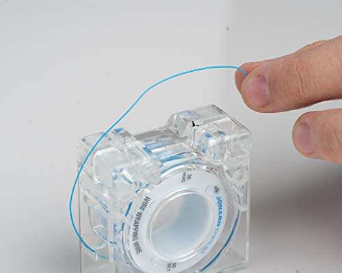 Jonard Tools WD-30-B Wire Dispenser with 50 ft Roll of 30 AWG Blue Insulated Kynar Wire 3