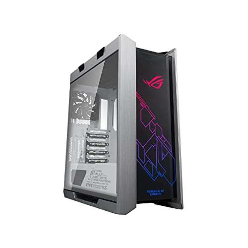 ASUS ROG Strix Helios GX601 White Edition RGB Mid-Tower Computer Case for ATX/EATX Motherboards with Tempered Glass, Aluminum Frame, GPU Braces, 420mm Radiator Support and Aura Sync 1