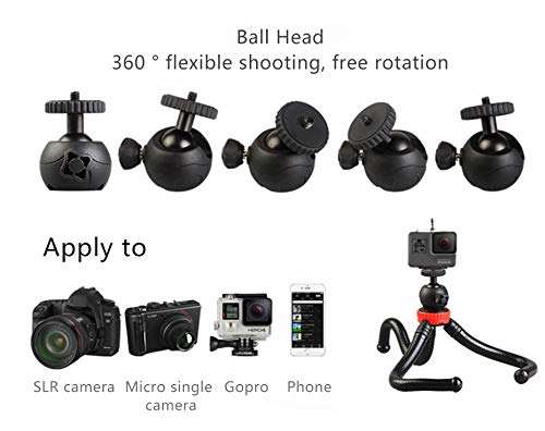 Yantralay 360° Rotatable Ball Head Flexible Gorillapod Tripod - Lightweight & Portable Tripod for DSLR, Action Camera & Smartphones with Mobile Attachment - Black 3