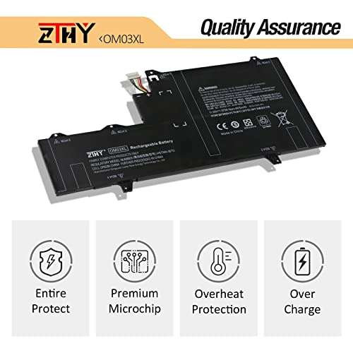 ZTHY OM03XL 863280-855 Laptop Battery Replacement for HP EliteBook X360 1030 G2 13.3" Y8Q67EA Z2W62EA Series 863167-171 863167-1B1 HSTNN-IB70 HSTNN-IB7O HSTNN-1B70 HSN-I04C OMO3XL 0MO3XL OM03057XL 5