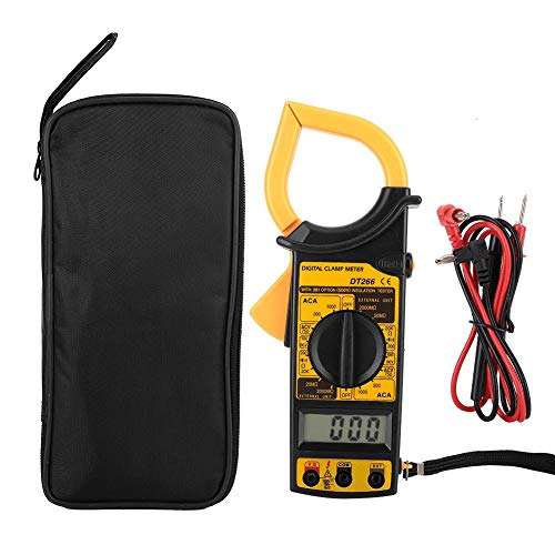 Electric Clamp Tester Multimeter, DT266 Digital Clamp Multimeter 1999 Counts AC DC Volt Resistance Tester, Pocket Portable Meter Equipment Industrial 1
