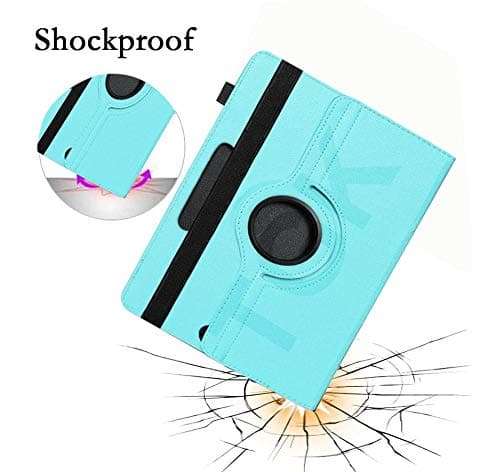 TGK Rotating Cover for Asus Google Nexus 7 2012 Tablet (7 inch) (Sky Blue) 360 Degree Universal 3 Camera Hole Leather Stand Case 6