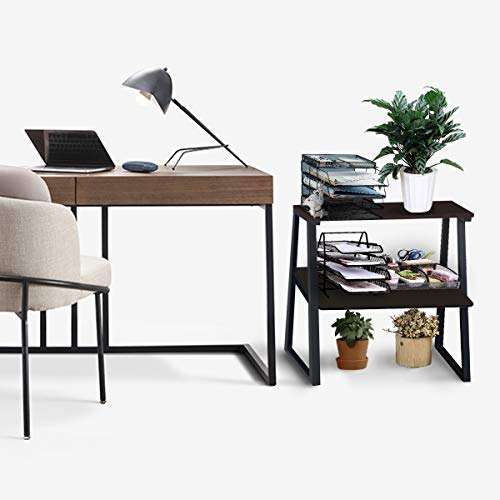 Deston Printer Stand with 3-Tier Storage Shelves, Large Size Multi-Purpose Desktop Organizer for Printer, Copier, Scanner, Files, and Books, 3 Layers Shelves with Steel Frame for Home and Office 3