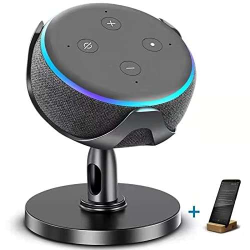 Echo Dot Stand, Table Holder for Echo dot 3rd Generation, 360° Adjustable,Black