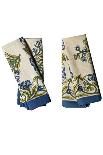 CONTRAST LIVING Deekshy Hand Block Printed Kitchen Towel/Dish Towel/Hand Towel Multi Color Set of 3 Pcs 2