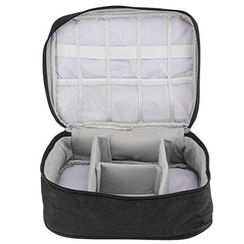 Diydeg Cable Storage Bag, Electronic Organizer, Multifunction Chargers Organizer USB Cable for Ear Phones(Black) 4