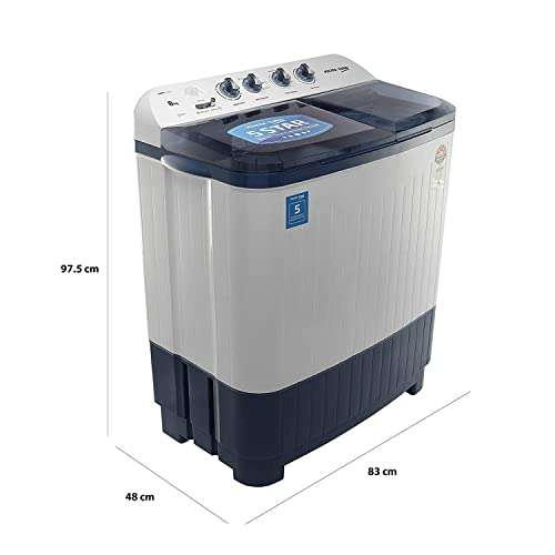 Voltas Beko 8 kg Semi-Automatic Top Loading Washing Machine, 2 Casette Filter (WTT80DBLT, Sky Blue) 5